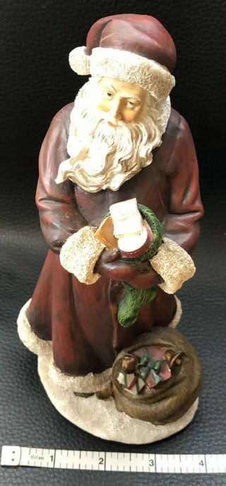 Vintage Santa Claus With Gifts Christmas Decor Figure,  8 1/2 Inches Tall
