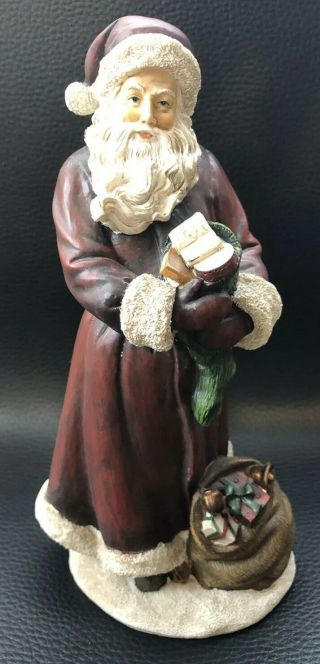 Vintage Santa Claus with Gifts Christmas Decor Figure,  8 1/2 Inches Tall 3