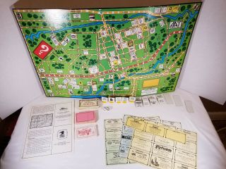 All About Town Rare Vintage Wichita Falls Board Game 1982 Euc Complete