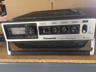 Vintage 1977 Panasonic Solid State B&w Tv Am Fm Radio Tr - 535