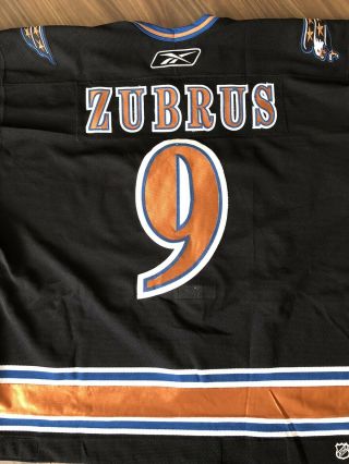 Washington Capitals Dainius Zubrus Game - Worn Jersey 2006 - 2007 Season Set 2 Black 2