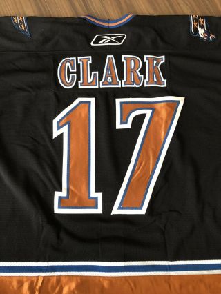 Washington Capitals Chris Clark Game - Worn Jersey 2006 - 2007 Season Black Set3 w/C 2