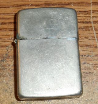 Late 1940s/early 1950s Zippo Full Size Nickel Silver Lighter/very Rare