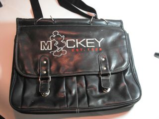Vintage Leather Mickey Mouse Laptop Bag Case Disney Store