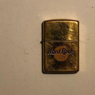 Hard Rock Cafe,  San Diego,  Zippo Lighter.  1932 - 1989 Brass