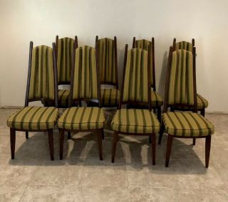 Mid - Century Modern 8 Dining Chairs By Cal Mode Of Culver City