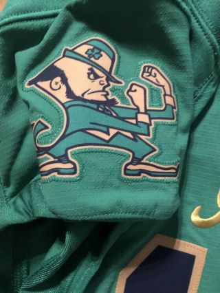 Notre Dame 2015 Shamrock Series Boston Team Issued Under Armour Jersey 14 3
