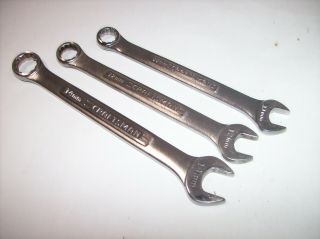 Vintage 3 Pc Craftsman Metric Series - V^ - Combination Wrench Set 11,  12 14mm,  Usa