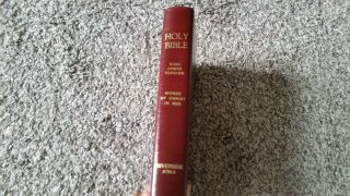 Vintage 1972 Red Leather Bible King James Version Kjv Tom Nelson Riverside 87rlr