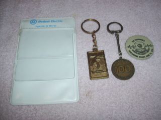Vtg Western Electric Co.  Hawthorne Pocket Protector Fridge Magnet Keyrings