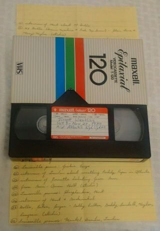 Vintage 1982 Memphis Mid Atlantic Vhs Video Tape Nwa Wwf Blank 4hr Wrestling Tv