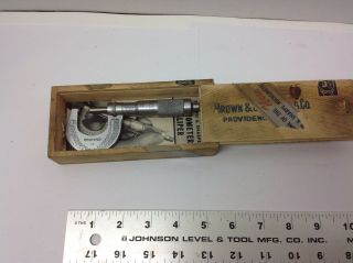 Vintage Brown & Sharpe Micrometer Caliper No.  12 /with Box 0 - 1 "
