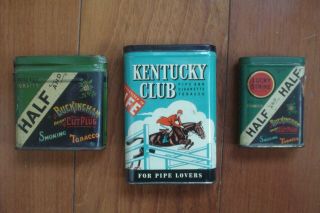 Tobacco Tins Kentucky Club/ Lucky Strike Half & Half Buckingham
