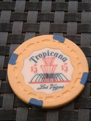 Tropicana 5.  00 Chip Vintage Las Vegas