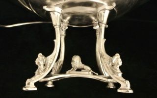 Victorian Aesthetic Silver Plate Figural Cake Stand Centerpiece Basket