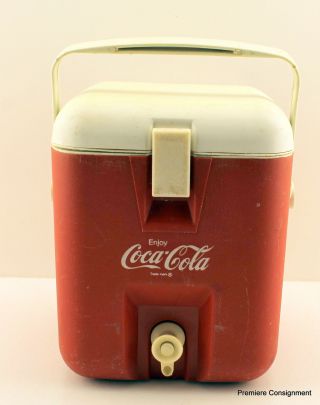 Vintage Coca Cola Igloo One Gallon Water Cooler With Spout And Handle