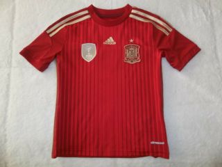 Euc Team Spain World Cup 2010 Adidas Soccer Jersey Youth Boys S Small 8 - 10 Kids