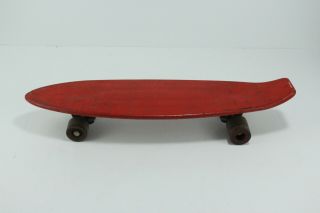 Vintage Nash Red Skateboard With Trucks Wheels
