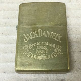 Zippo Lighter Jack Daniels Whisky Solid Brass 1999 No Box