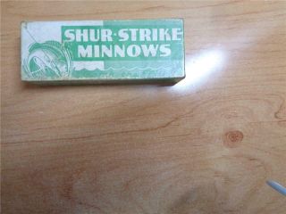 Vintage Shur - Strike Minnows Fishing Lure Box Im18?
