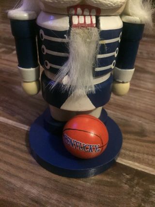 VTG Handmade University Of Kentucky Basketball 7” Tall Wooden Nutcracker 3