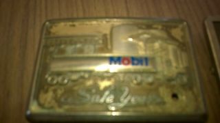 Rare Set 2 Vintage Mobil Oil 