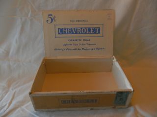 Rare Chevrolet Cigarette Cigar Burley Tobacco Advertising Cigar Box 5 Cent