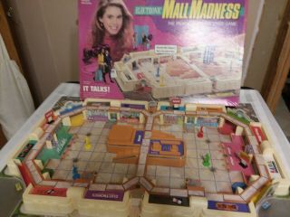 Vtg Mall Madness Electronic Board Game 1989 Milton Bradley 100 Complete