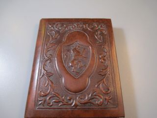 Italy Notebook Address Book Vintage Lion Crest Faux Leather 70 