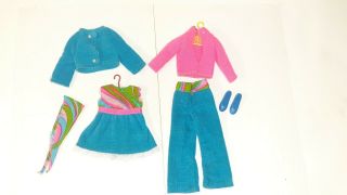 Vintage Barbie Skipper Triple Treat 1748 Turquoise Outfit Nmt Never Worn