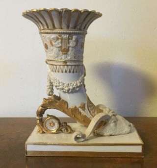 Antique 19th Century French Empire Sevres Paris Porcelain Rython Ram 