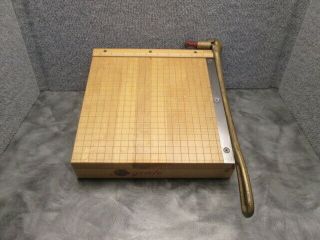 Ingento Vintage No.  3 Paper Cutter - 10 " - Made In Usa