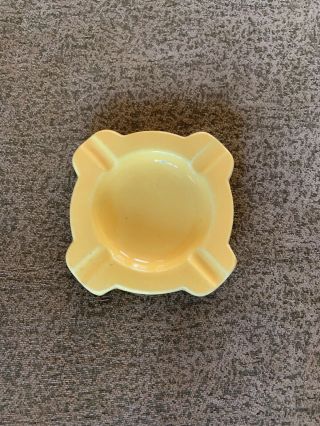 Vintage 1930 ' s Bauer Pottery Los Angeles Plain Ware Yellow 4 