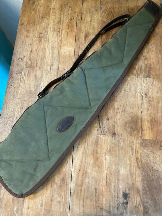 Ag Premium Vintage Leather Shotgun Gun Case Scoped Rifle Bag Slip Padded Bag.