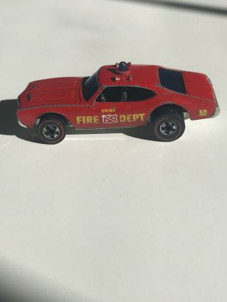 Vintage Mattel Redline Hot Wheels - 1969 Olds 442 Fire Chief Hong Kong 2