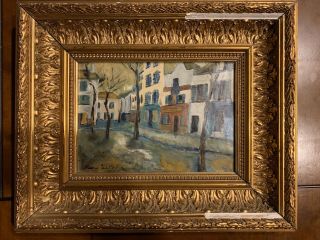 Antique Oil Painting Signed On Paper/board (estate Find)