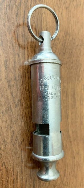 Vintage Canadian Girl Guides Whistle - Made In England
