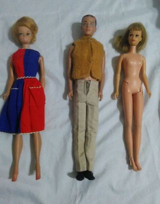 3 Vintage Barbie Dolls - Clothes - Accessories - Carrying Case - 1960 ' s JAPAN 2
