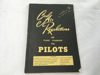Vintage Civil Air Regulations Manuel Flight Standards 1960 Private Pilot Exam