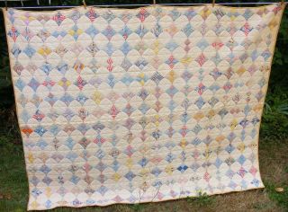 Vintage 1900 - 30 Quilt Hand Stitched Body 66 " By 84 "