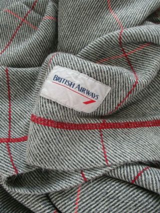 A Vintage British Airways In - Flight Cabin Blanket Throw Snug C.  1980’s