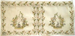 Extremely Rare And 19th C.  Silk Embroidery (2904)