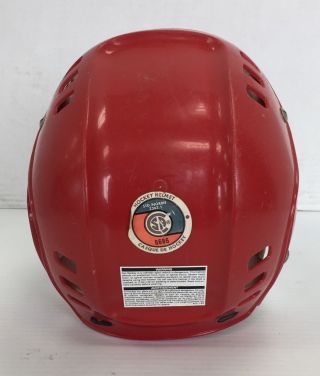 Vintage Rare Cooper Sk600 Ice hockey Player helmet senior Red Sr Small vtg 3