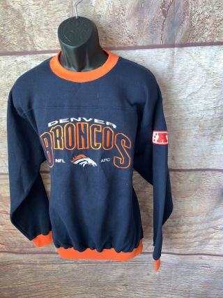 Vintage Denver Broncos Crew Neck Sweater Size Medium (a78)