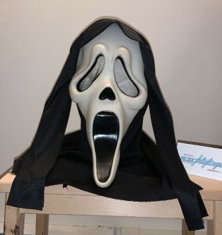 Vintage Ghostface Scream Halloween Mask Rare Easter Unlimited 9206 Tag 2