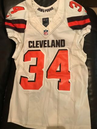 Isaiah Crowell Cleveland browns game worn jersey fanatics 2