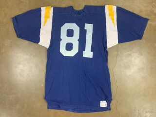 81 Jeff Staggs 1967 Rookie San Diego Chargers Game Worn Jersey Afl 60s Sdsu