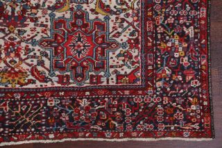 Vintage Geometric Tribal Gharajeh Heriz Area Rug Hand - Knotted Oriental Wool 8x11