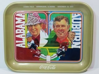 Auburn Vs.  Alabama College Football Game November 29,  1975 Coca Cola Tray
