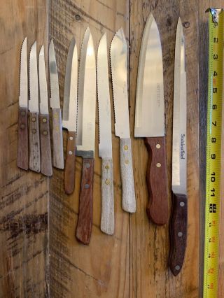 Vintage Chefs Delight Knife Knives 7 Inch Blade Japan Stainless And 9 Others
